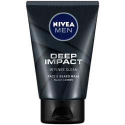 Nivea Men Deep Impact intense Clean Face & Beard wash with Black Carbon-50gm