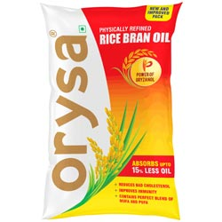 Orysa Physically Refined Rice Bran Oil Upto 15% Less Absorption-910gm/1L