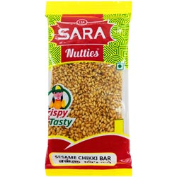 Sara Nutties Crispy & Taste Sesame Chikki Bar-30gm Pouch