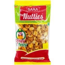 Sara Nutties Crispy & Taste Peanut Chikki Bar-Pouch