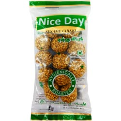 Nice Day brand Sesame Chikki Balls-50gm Pouch