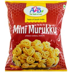 A2B Mini Murukku Fried Cereal Snacks-50gm Pouch