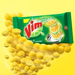 Vim Dish Wash Bar with Power of 100 Lemons-Lemon Flavour