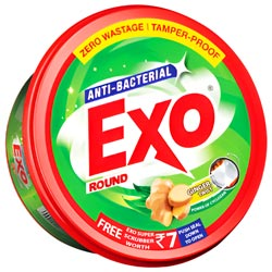 EXO Round Anti Bacterial Ginger Twist Dish Wash Bar-250gm/SCRUBBER FREE