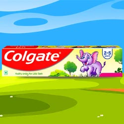 Colgate Bubble Fruit/Strawberry Flavor Kids Toothpaste-40gm(Elephant Edition)