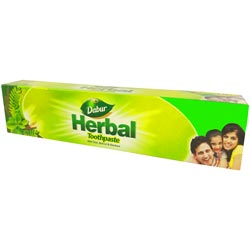 Dabur Herbal Toothpaste with Tulsi,Babool,Akarkara(Rs15 worth TOOTHBRUSH FREE)