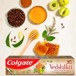 Colgate Vedshakti Toothpaste with 5 Functions-200gm Tube