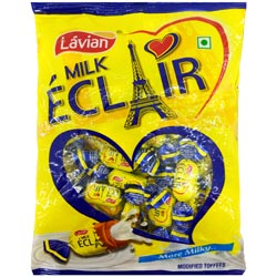 Lavian Milk Eclair More Milky modified Toffees-160gm/50Pcs