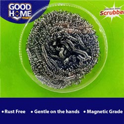 Good Home Rust Free,Magnetic Grade Stainless Steel Scrubber-11gm Pack