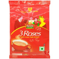 Brooke Bond 3 Roses Tea Powder Perfect Colour,Taste,Strength-50gm Pouch