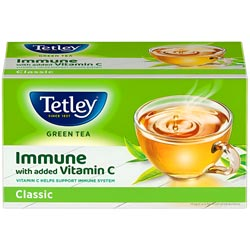 TATA Tetley Green Tea Bags Classic Immune with Added Vitamin C-25 Tea Bags