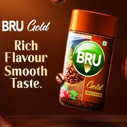 Bru Gold Rich Flavour Premium Freeze Coffee Beans,Aromatic Instant Coffee-55gm