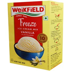 WeiKFiELD Freeze Ice Cream Mix Vanilla Flavoured with Low Fat Mix-100gm carton