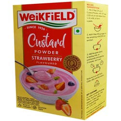 WeiKFiELD Custard Powder Strawberry Flavoured with Gluten Free-75gm carton