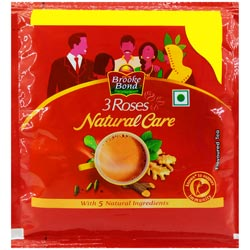 Brooke Bond 3 Roses Natural Care with 5 Natural Ingredients Tea Powder-Pouch