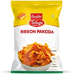 BUY 1 GET 1 FREE Swetha Telugu Foods Ribbon Pakoda Savory Snacks-2N*150gm