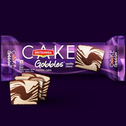 Britannia Gobbles Choco Vanilla Flavoured Marble Cake-110gm Pouch