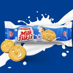 Britannia Milk Bikis Milky sandwich Biscuits with Zero transfat-Pouch