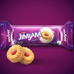 Britannia Jimjam naughty jam Sandwich Biscuits-92gm Pouch