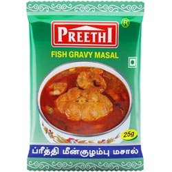 Preethi Fish Gravy Masal,Masala Powder-50gm Pouch