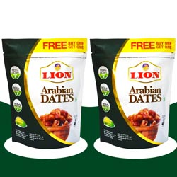 BUY 1 GET 1 FREE Lion Arabian Dates,Seeded Dates,100% Natural-Pouch