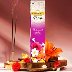 Mangaldeep Flora Bouquet incense Sticks with Long Lasting Fragrance-14gm