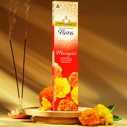 Mangaldeep Flora Marigold Long Lasting fragrance incense Sticks-14gm carton