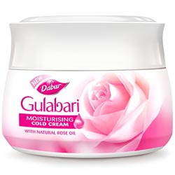 Dabur Gulabari Moisturizing Rose Glow Cold Cream-55ml Bottle,59ml Rosewater FREE