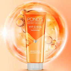 POND'S Bright Beauty VIT C+E+A Infused Face Wash Brighter & Clear Skin-100g Tube