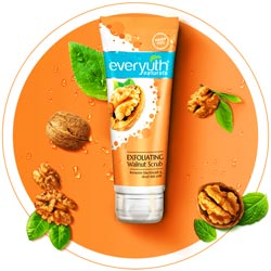 Everyuth Exfoliating Wallnut Scrub,50gm Neem Face Wash FREE-50gm+50gm FREE