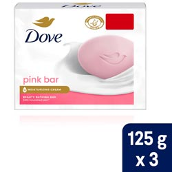 Dove Pink Beauty Bathing Bar for Soft,Smooth,Glowing Sensitive Skin-3N*125gm