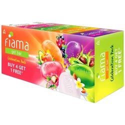 BUY 4 GET 1 FREE Fiama Celebrations 5 Flavours Gel bar Family Pack-5N*125gm