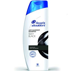 Head & Shoulders Silky Black Anti Dandruff Shampoo,Restore Shine,Repairs-Bottle