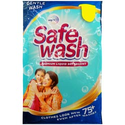 Wipro Safe Wash Premium Liquid detergent,Cloths Like New 75+ Washes-60ml Pouch