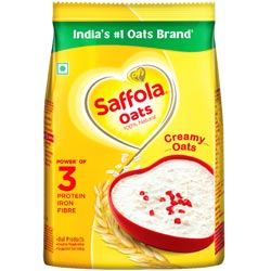 Saffola Creamy Oats with Power of Protein,Iron,Flbre & 100% Natural-Pouch