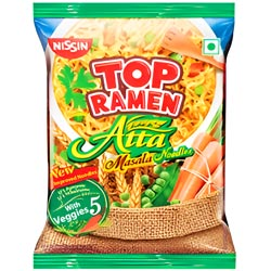 Nissin Top Ramen Atta Masala Noodles-280gm Pouch