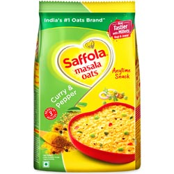 Saffola Masala Oats Curry & Pepper Flavour-500gm Pouch