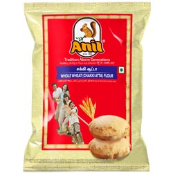 Anil Whole Wheat/Chakki Atta Flour-500gm Pouch