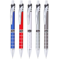 Flair Digital Retractable ball Pen with Metallic Foil Body-Blue Ink/color vary