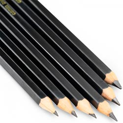 Camlin Black Pencils with 17.2cm Length Each for Smooth & Dark Writing