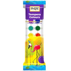 Shape Tempera Colours 3ml Each with 12 Assorted Colours-36ml/Air Tight Pouch