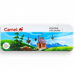 Camel 12 Shades Poster Colours,Rich Colour Smooth Flow-10ml Each /Tin Pack