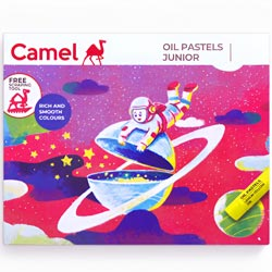 Camel 12 Shades Oil Pastels Junior-51mm*7.5mm Each/Carton/Scraping Tool FREE