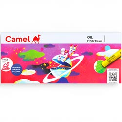 Camel Oil Pastels Rich & Smooth Colours-15 Shades/Carton/Scraping Tool FREE