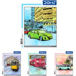 DOMS City Life 24*18cm Ruled Notebook-172 Pages/1Pc/Print may vary