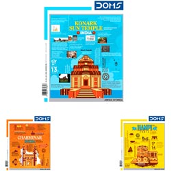 DOMS 19*15.5cm Printed Notebook-172 Pages/Print may vary