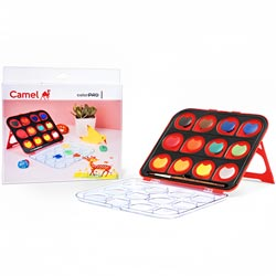 Camel 12 Shades ColorPAD 23 Dia*6mm Thickness Watercolour Cakes-1N Brush Free