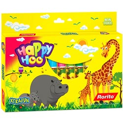 Rorito Happy Hoo XTRAFUN 12 Shades Colouring Markers with 1N Colouring Sheet