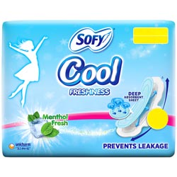 SOFY Cool Freshness Menthol Fresh Prevents Leakage-XL/290mm/7 Pads