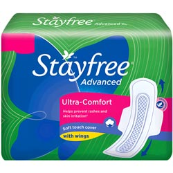 Stayfree Advanced Ultra Comfort XL Soft Touch Cover with Wings-315mm/7 Pads